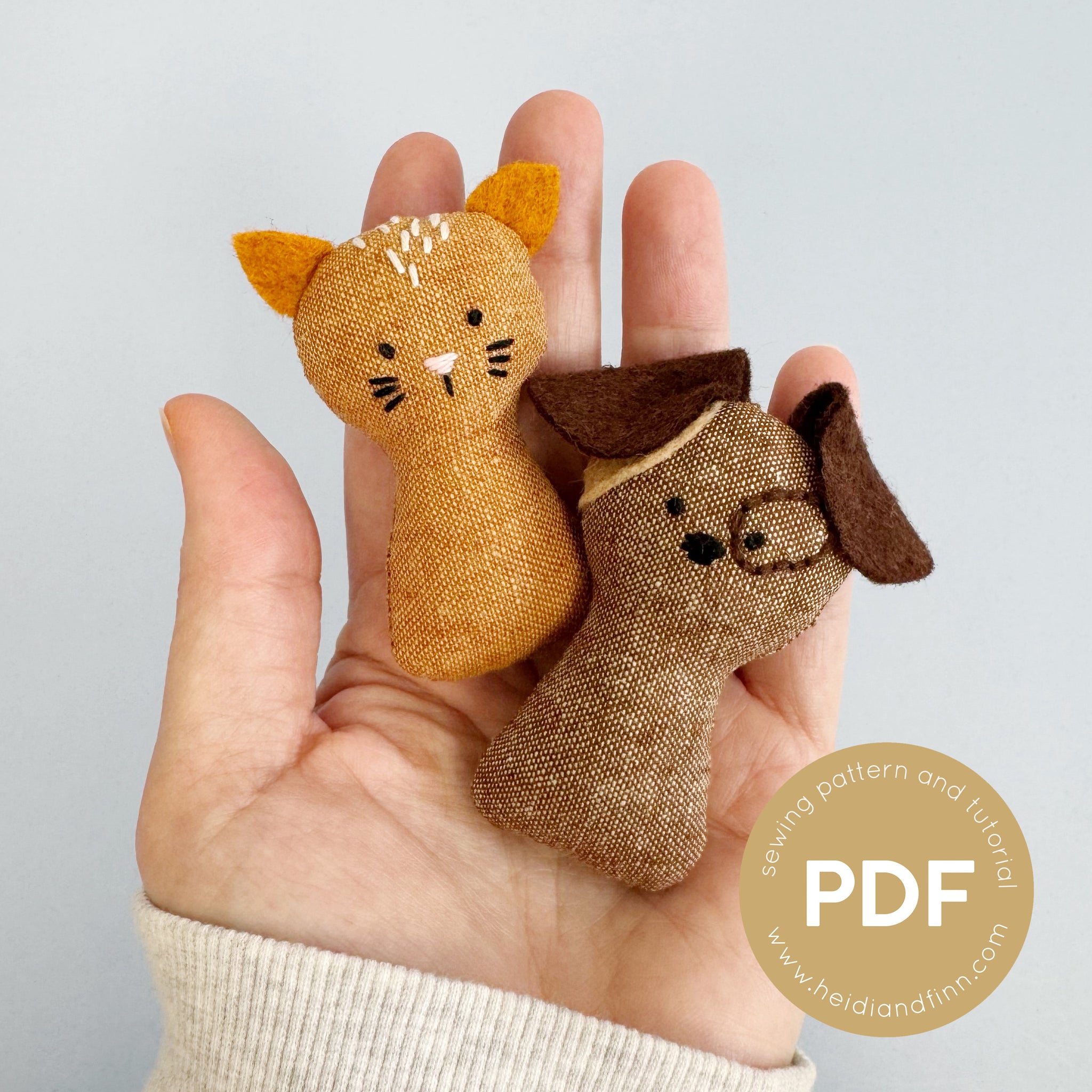 レア☆ToyFirld トイフィールド ポケットフェイスくん ハンドメイドキット Pocket Pals- dollhouse PETS – Heidi&Finn