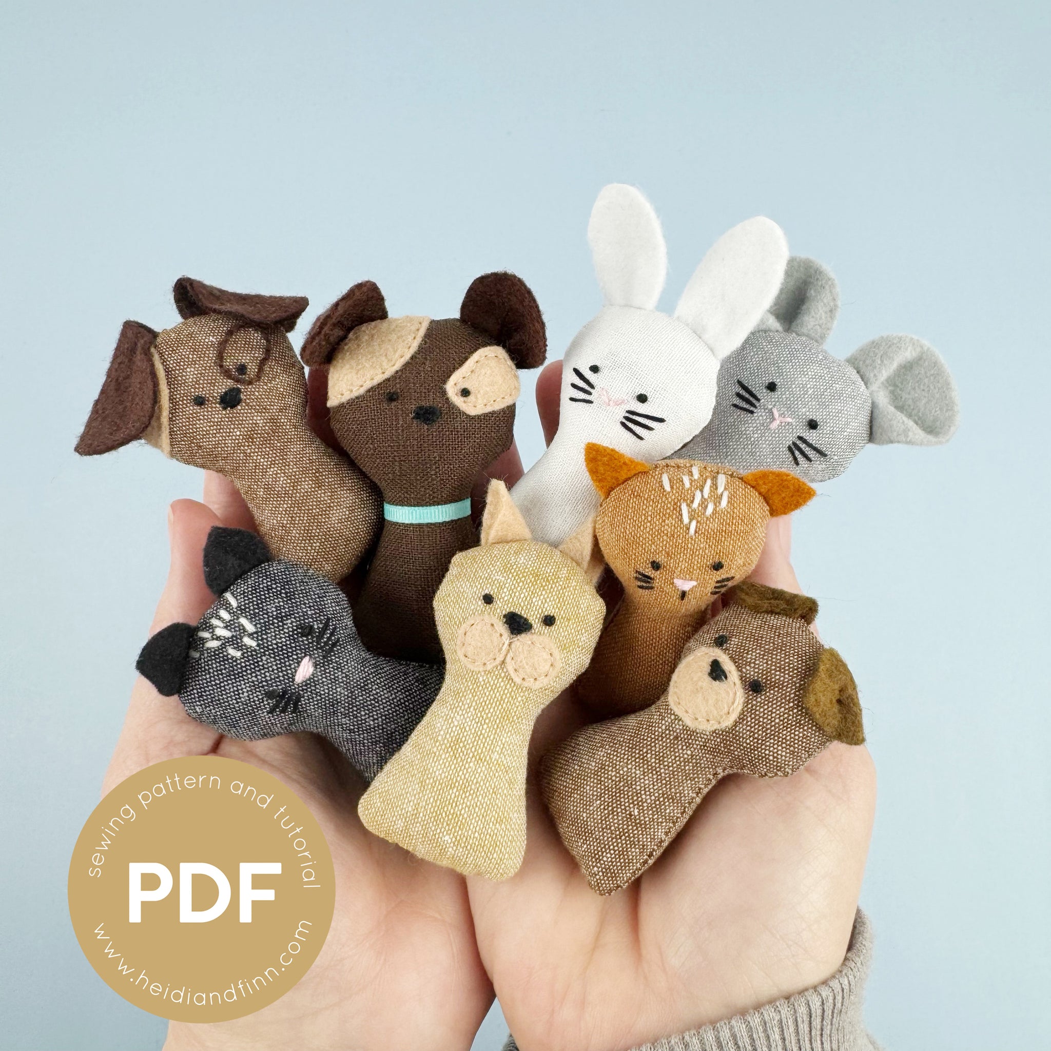 Pocket Pals- dollhouse PETS – Heidi&Finn