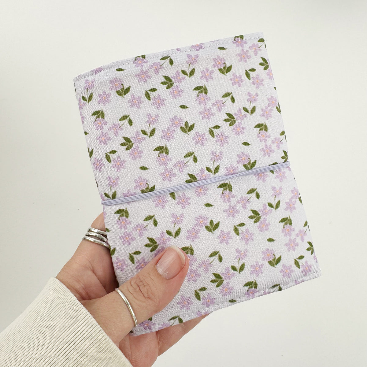 Crayon Wallet - purple flowers – Heidi&Finn