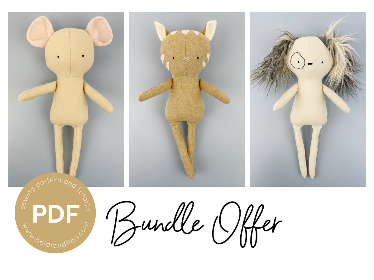 Mini Softies - Bundle (cat, dog, mouse) – Heidi&Finn
