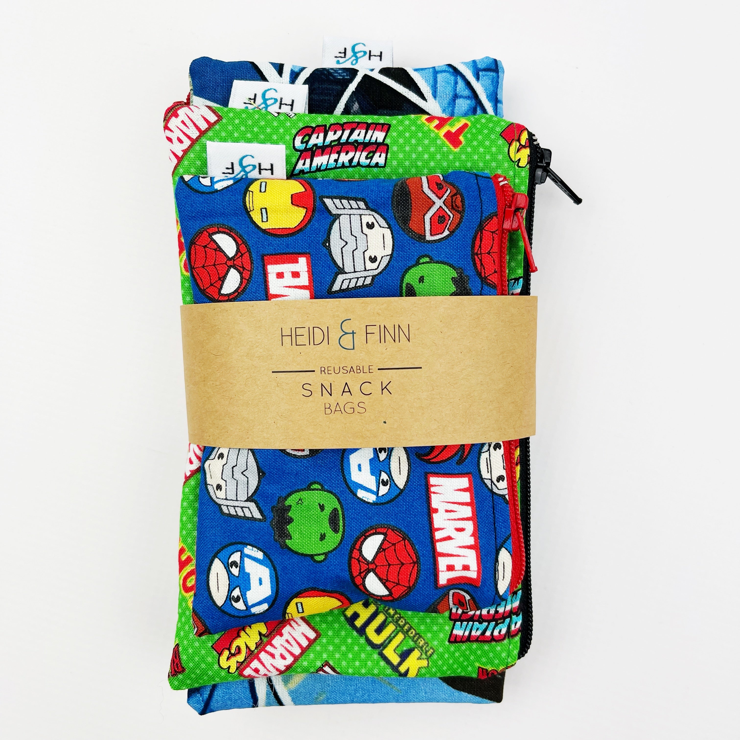 ReUsable Snack Bag SET - Marvel – Heidi&Finn