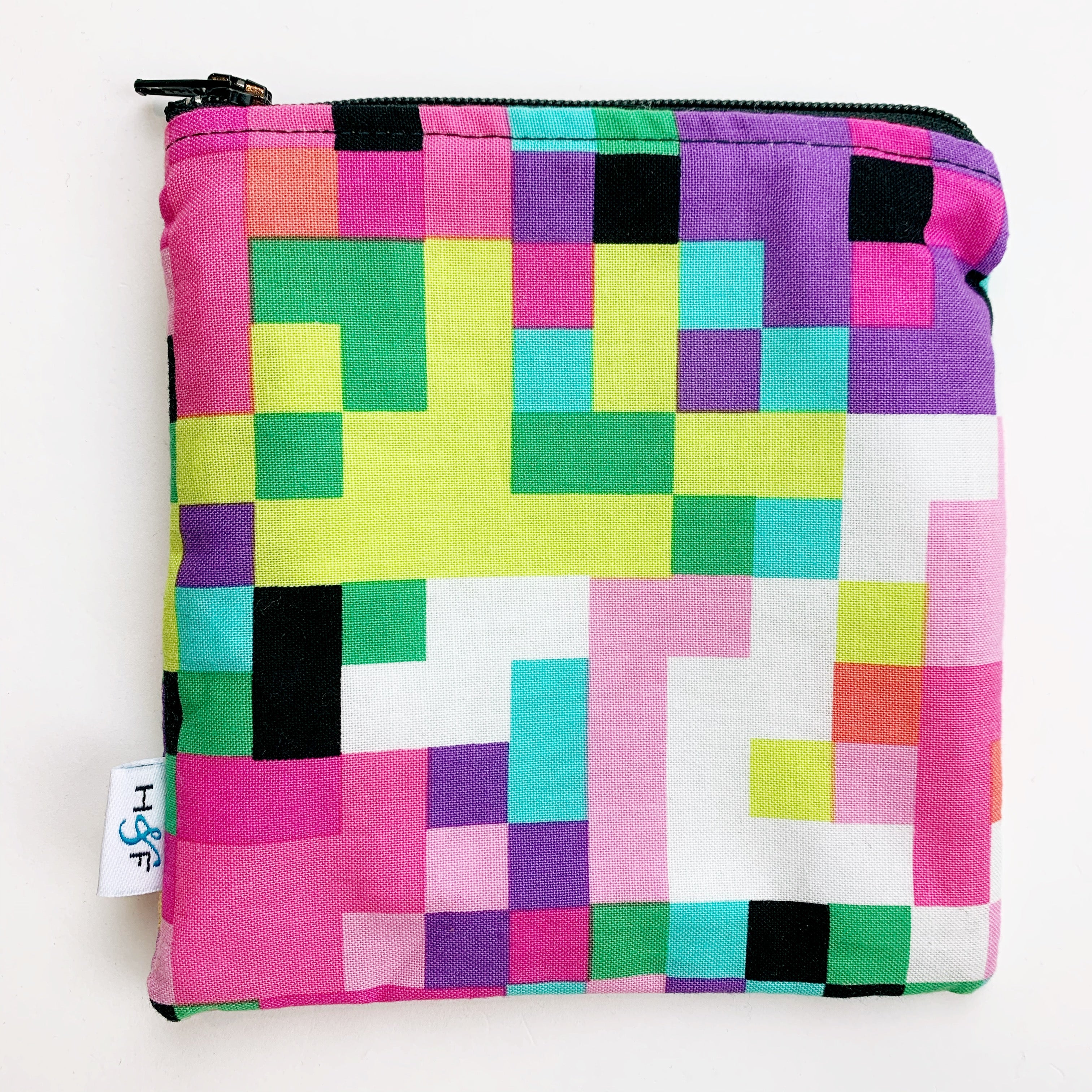 MEDIUM 'square' ReUsable Snack Bag - pink squares – Heidi&Finn